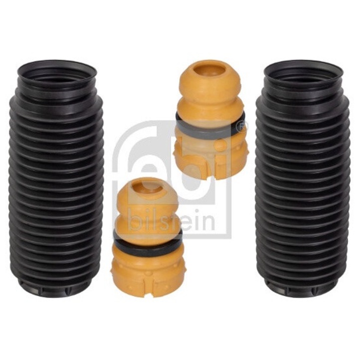 Porvédő készlet, Febi Bilstein, 181403, Első tengely, 1 szett, Gumi, Fekete