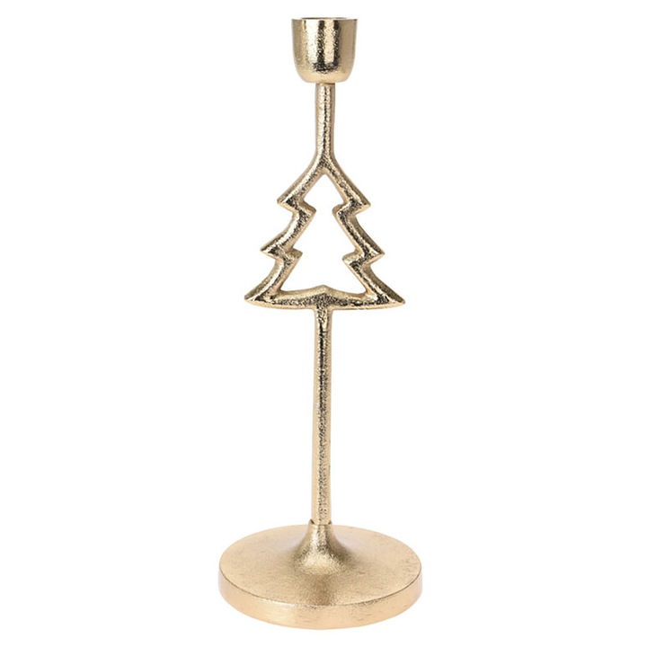 Sfesnic metalic H&L, 18,5cm, galben auriu, 10x10cm