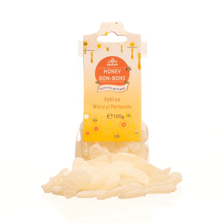 Felii cu miere si portocale 100g Apidava