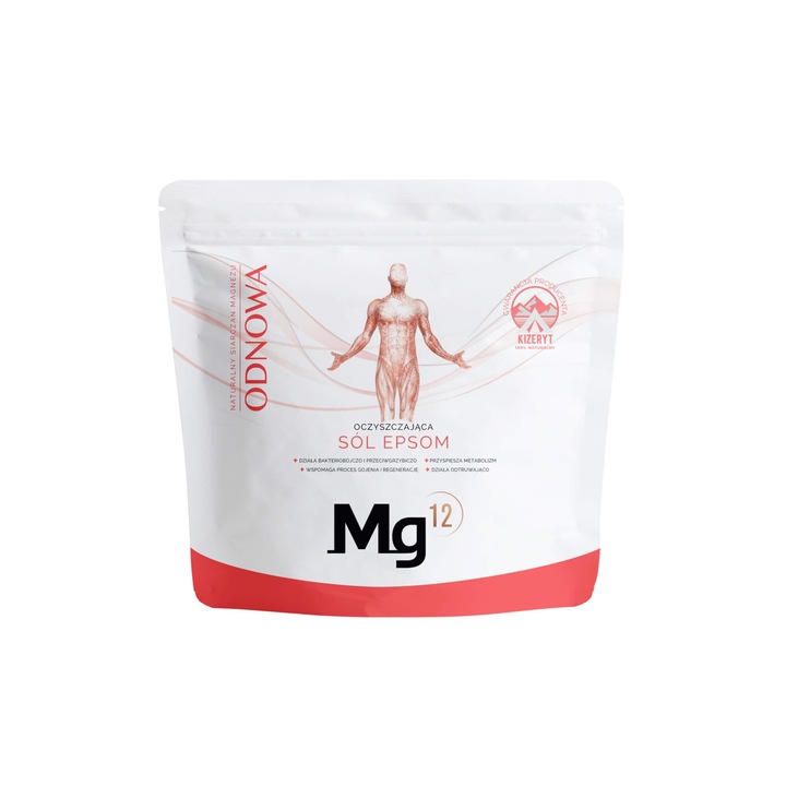Натурални магнезиеви соли, Epsom Salt Mg12, 1kg, За релаксиращи и детоксикиращи вани