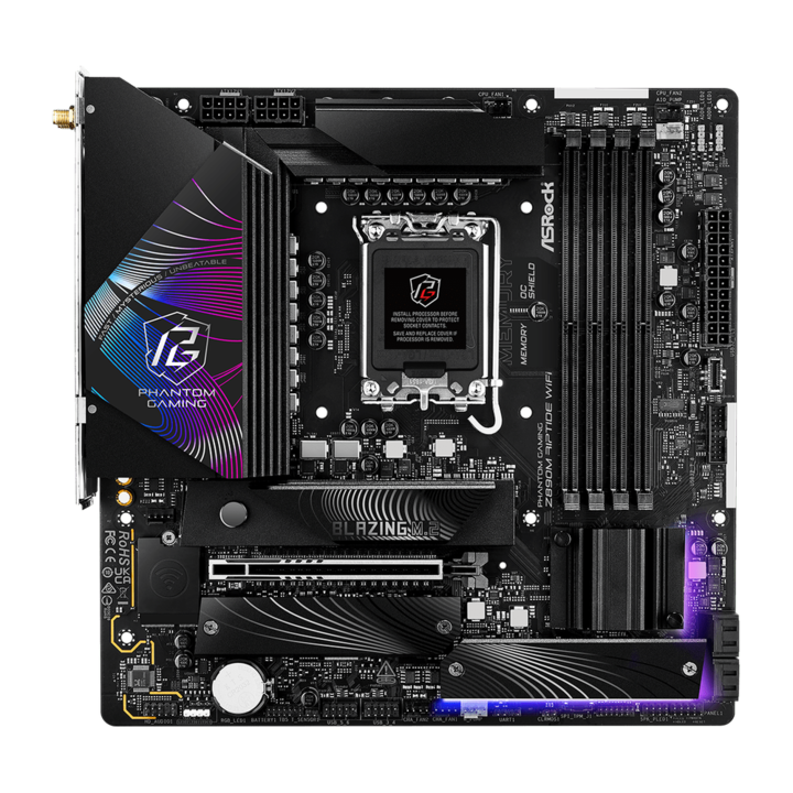 Alaplap ASRock Phantom Gaming Z890M RIPTIDE WIFI, DDR5, mATX, LGA 1851, Intel Z890