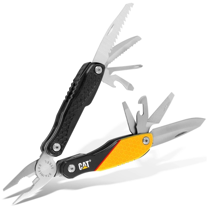 CAT Multitool 13w1 multifunkciós szerszám, 13 funkciós, alumínium, kompakt