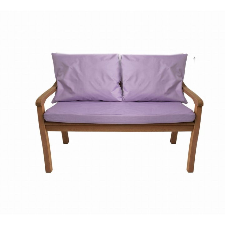 Perna bancuta de gradina, perna pentru leagan, Old Garden, sezut 110 x 50 x 7 si spatar 2x50x56cm, Violet deschis