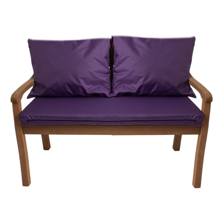 Perna bancuta de gradina, perna pentru leagan, Old Garden, sezut 110 x 60 x 7 si spatar 2x50x56cm, Violet