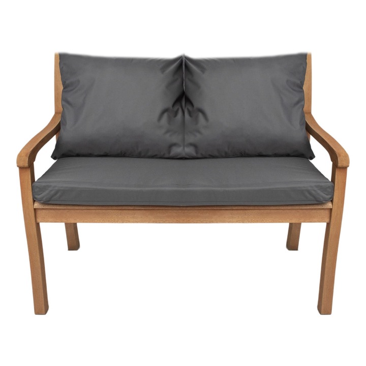 Perna bancuta de gradina, perna pentru leagan, Old Garden, sezut 110 x 50 x 7 si spatar 2x50x56cm, Gri