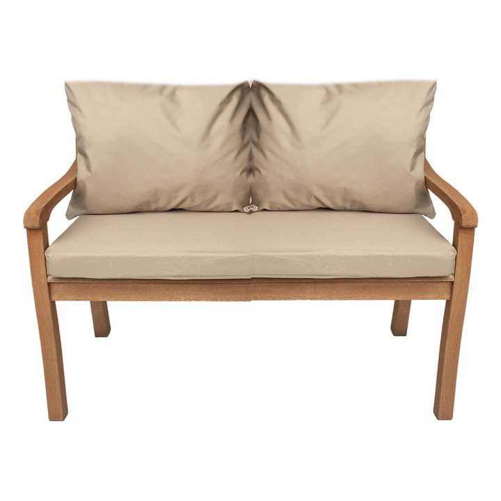 Perna bancuta de gradina, perna pentru leagan, Old Garden, sezut 100 x 60 x 7 si spatar 2x50x56cm, Bej