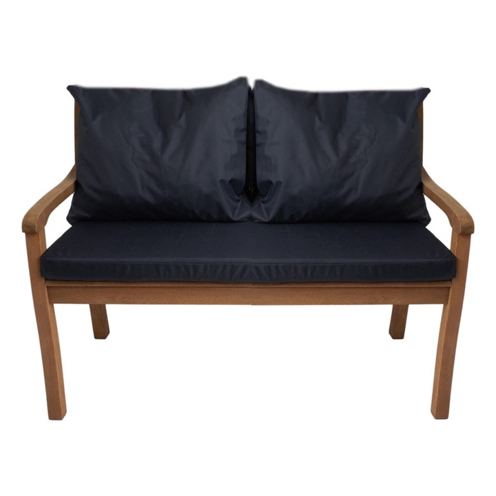 Perna bancuta de gradina, perna pentru leagan, Old Garden, sezut 120 x 60 x 7 si spatar 2x50x56cm, Albastru inchis