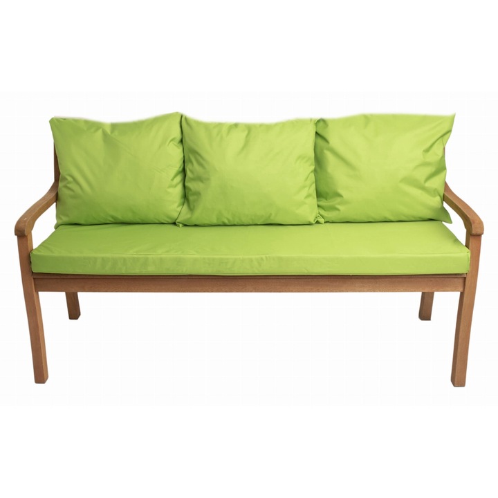 Perna bancuta de gradina, perna pentru leagan, Old Garden, sezut 160 x 60 x 7 si spatar 2x50x56cm, Verde deschis