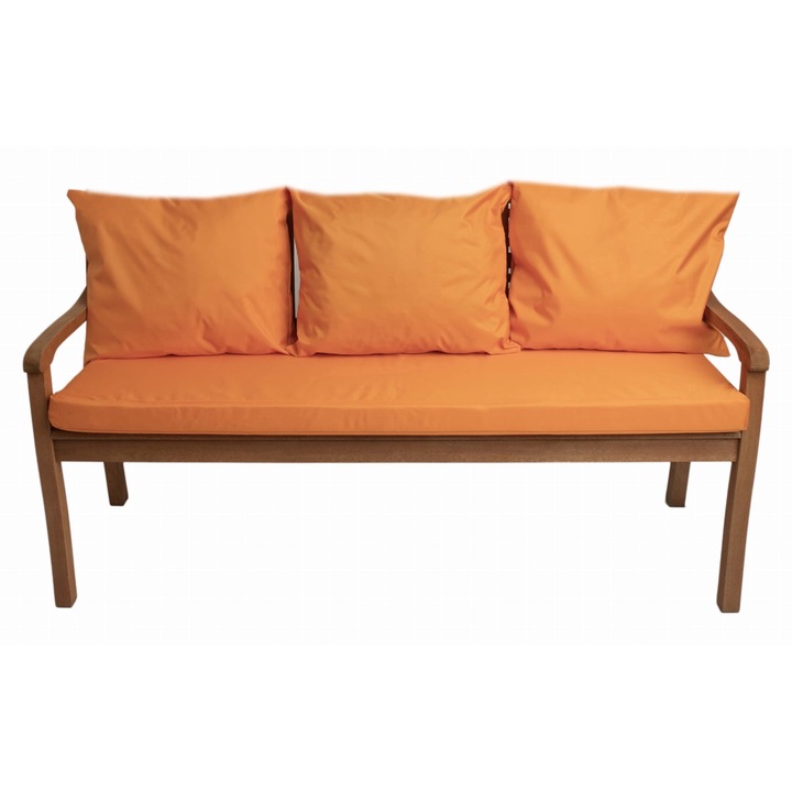 Perna bancuta de gradina, perna pentru leagan, Old Garden, sezut 160 x 50 x 7 si spatar 2x50x56cm, Portocaliu