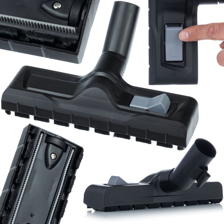 Perie universala 35 mm pentru podele si covoare, Nan, functie de colectare a apei si murdariei, cu role