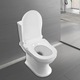 Scaun de toaleta bidet, sistem cu duze duale, design ergonomic, alb, 48x35x7.8cm