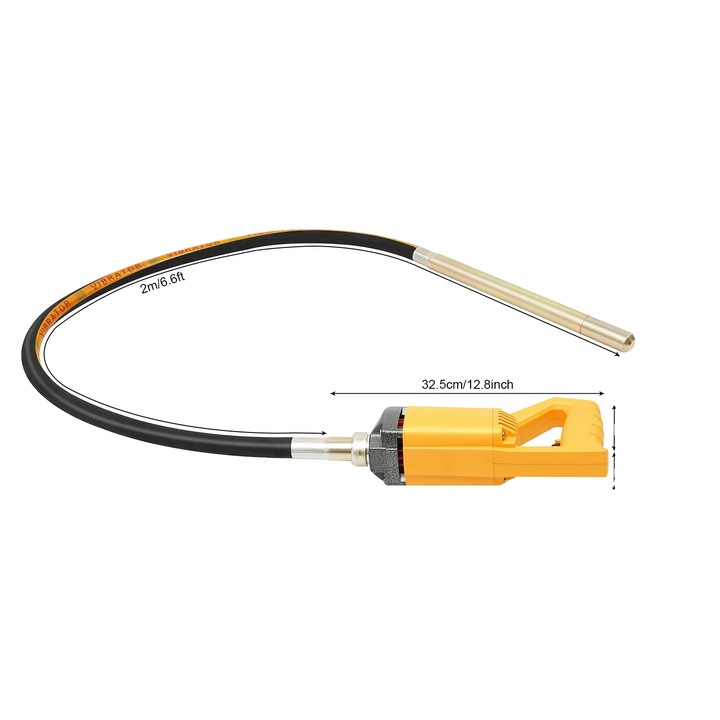 Betonvibrátor, 1300W, 4300ford/perc, 2m, készlet