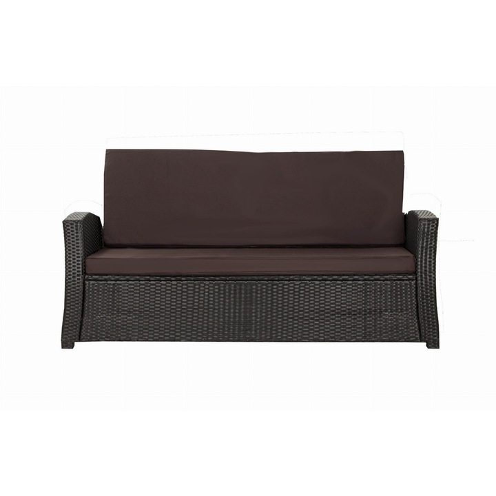 Perna canapea exterior Setgarden, 180x60cm sezut, 180x50cm spatar, maro