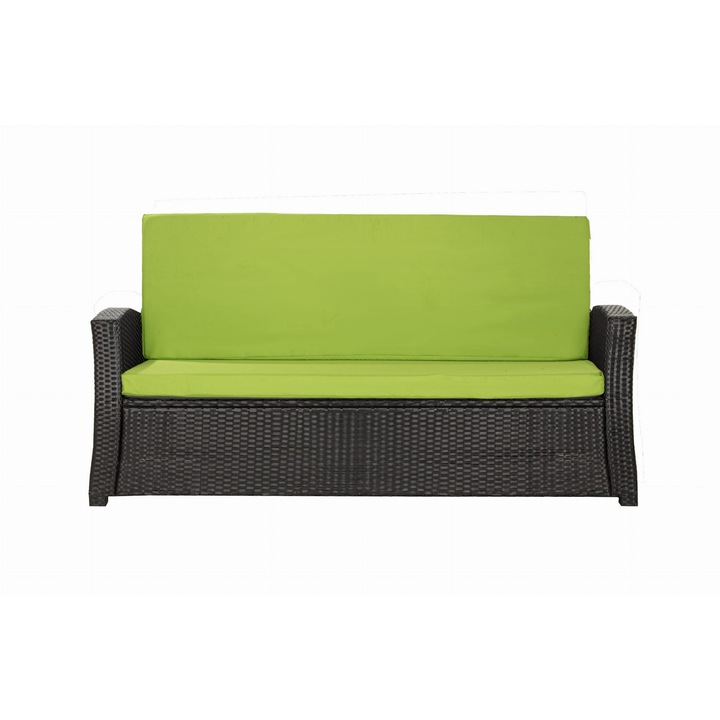 Perna canapea exterior Setgarden, polyrattan, 180x50cm, Verde deschis