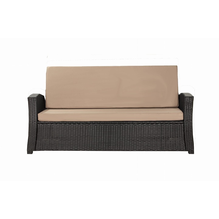 Perna canapea exterior de gradina, Setgarden, sezut 170 x 50 si spatar 170 x 50 cm, perna pentru mobilier canapea polyrattan, Bej