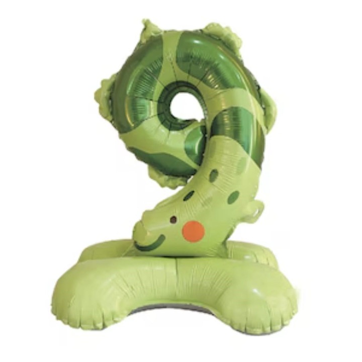 Balon folie cifra diverse imprimeuri animale, crocodil, cifra 9, 57*35, Wow Shop