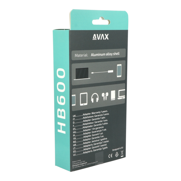 AVAX HB600 CONNECT+ USB 3.0 HUB elosztó - 4x USB 3.0