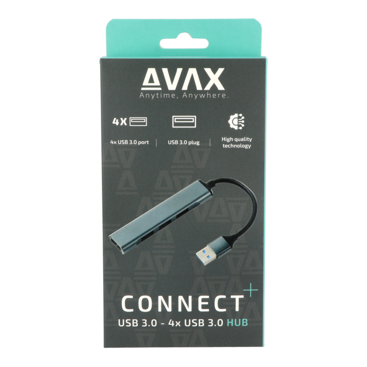 AVAX HB600 CONNECT+ USB 3.0 ХЪБ - 4x USB 3.0