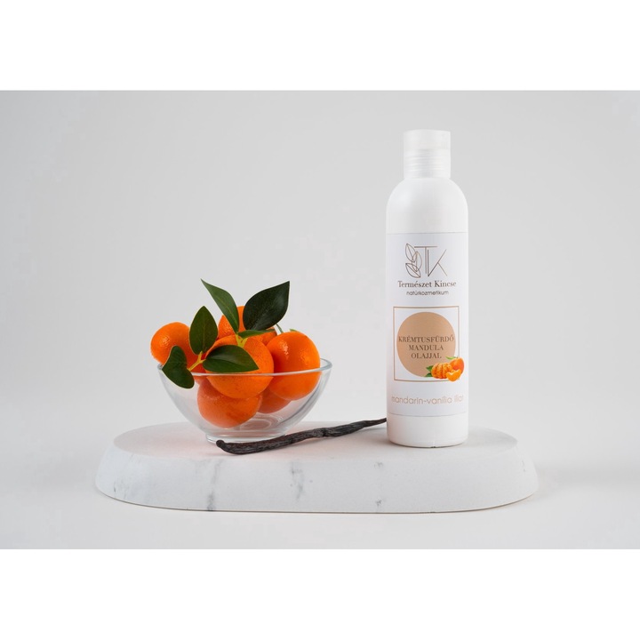 Krémtusfürdő mandula olajjal, mandarin-vanília, 200 ml
