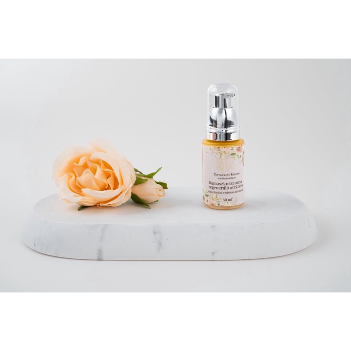 Damaszkuszi rózsa regeneráló arckrém, bakuchiollal, 30 ml