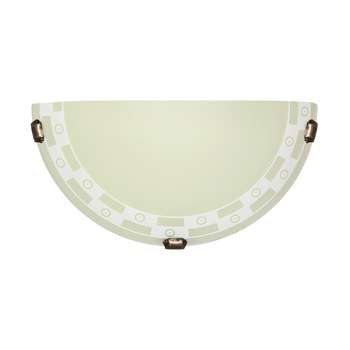 Lampa de perete Lampex, Philadelphia, Sticla/Metal, E27, 1 × 60W, Bej/Platina Lampa de perete Lampex, Philadelphia, Sticla/Metal, E27, 1 × 60W, Bej/Platina