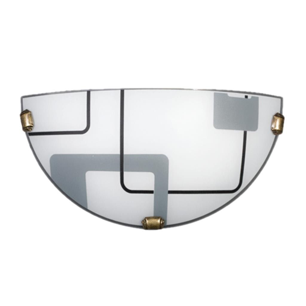 Lampa de perete Lampex, Quadro, Sticla/Metal, E27, 1 × 60W, Alb/Gri