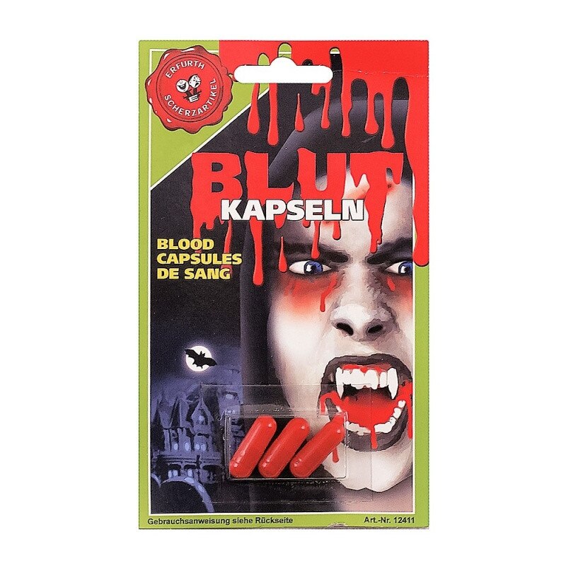 Capsule sange fals pentru Halloween, Radar 52946, set 3 bucati
