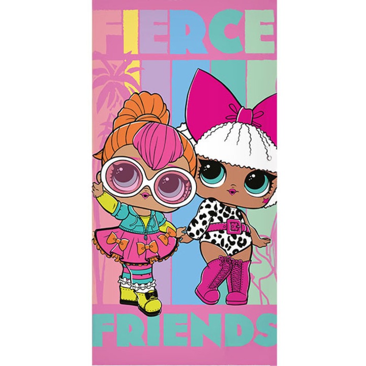 LOL Surprise Fierce fürdőlepedő, strand törölköző 70x140cm