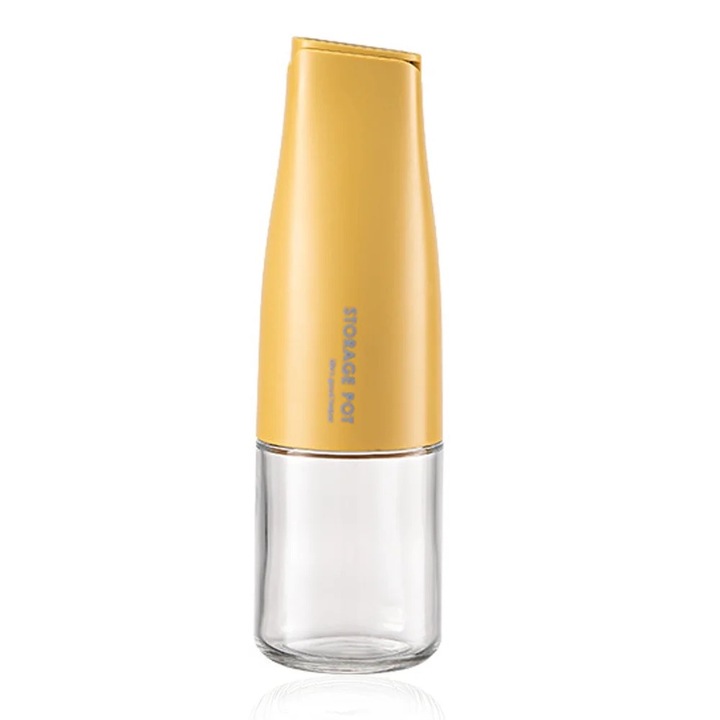 Dispenser de ulei din sticla, set, 500ml, alb, galben, verde, capacitate 1.1 lbs, dublu perete, etans, fara picurare
