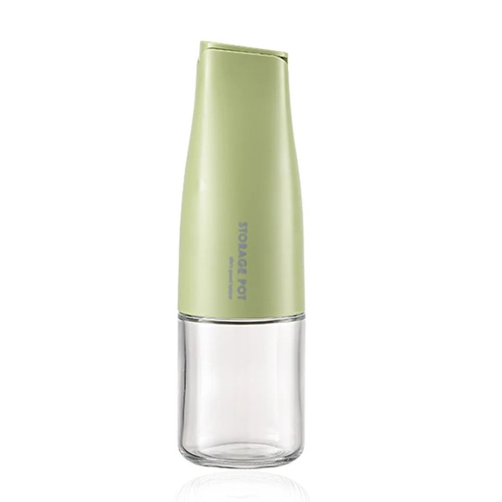 Dispenser de ulei din sticla, set, capacitate 500ml, alb, galben, verde, caracteristici: etans, fara picurare