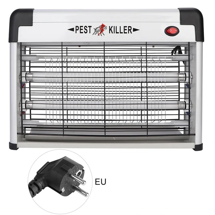 Lampa electrica antimosquito 16W, design decorativ, non-toxic, 34x8x24cm, priza EU 220V