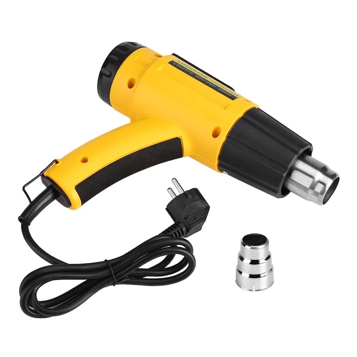 Pistol electric cu aer cald digital LCD de 2000 W Instrument de sudare reglabil cu caldura de mana