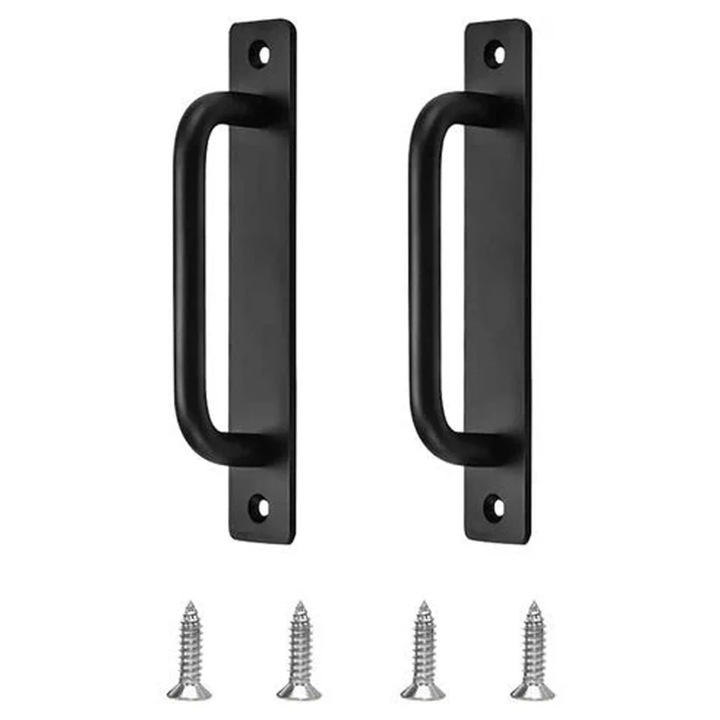 Manere usa set 2 bucati, negru mat, 212x25x3mm, pentru usi glisante