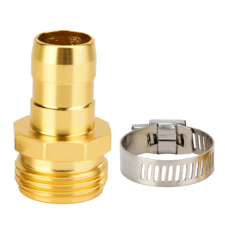 Adaptor conector pentru furtun din alama de 3/4" pentru gradina