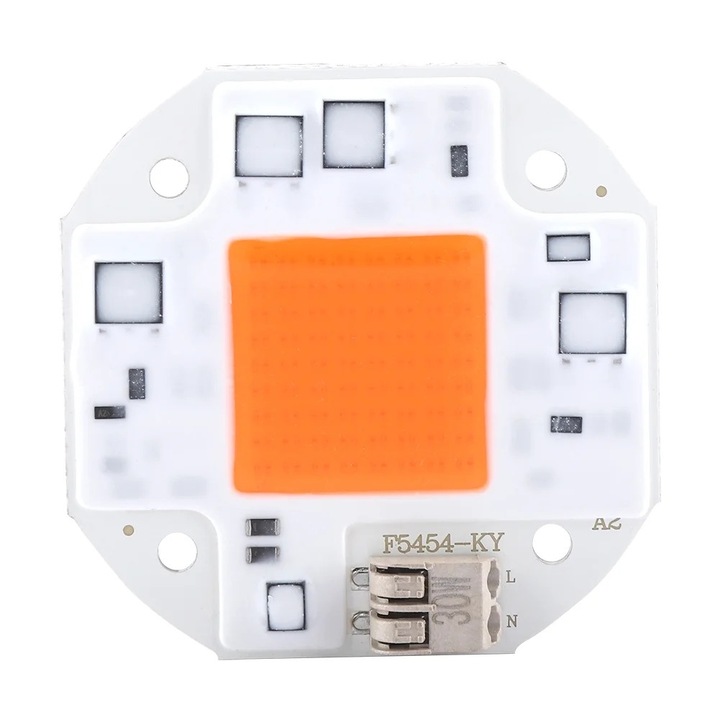 Lampa de crestere pentru plante COB, 30W, spectru complet, 54x54x1.5mm