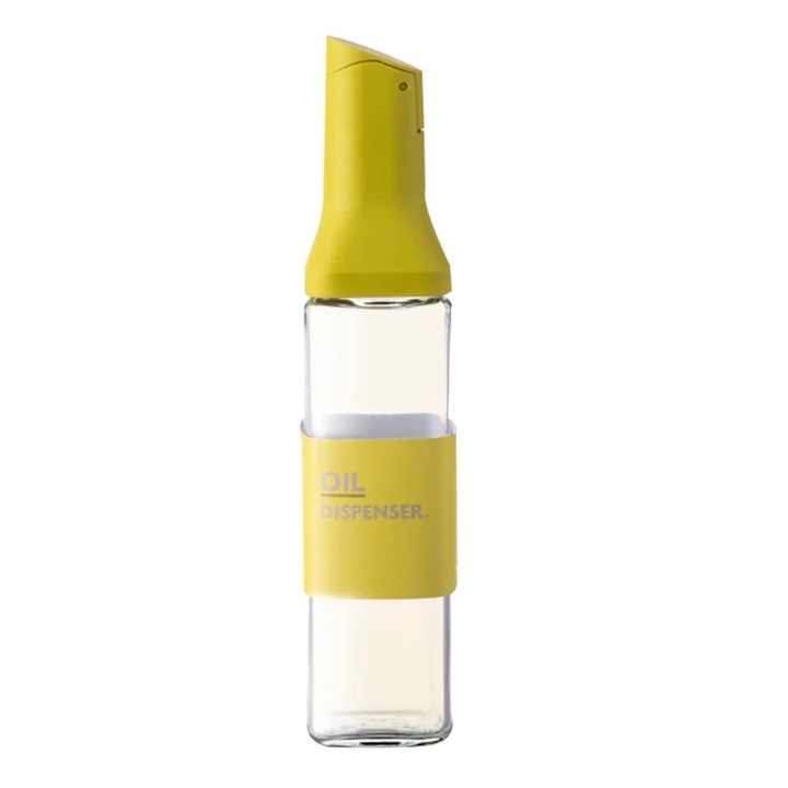 Sticla dozatoare ulei de masline, galbena, 500ml, set de 2 bucati