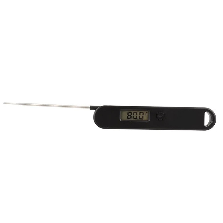 Termometru digital pentru carne, negru, 16x3x2cm, cu sonda pliabila