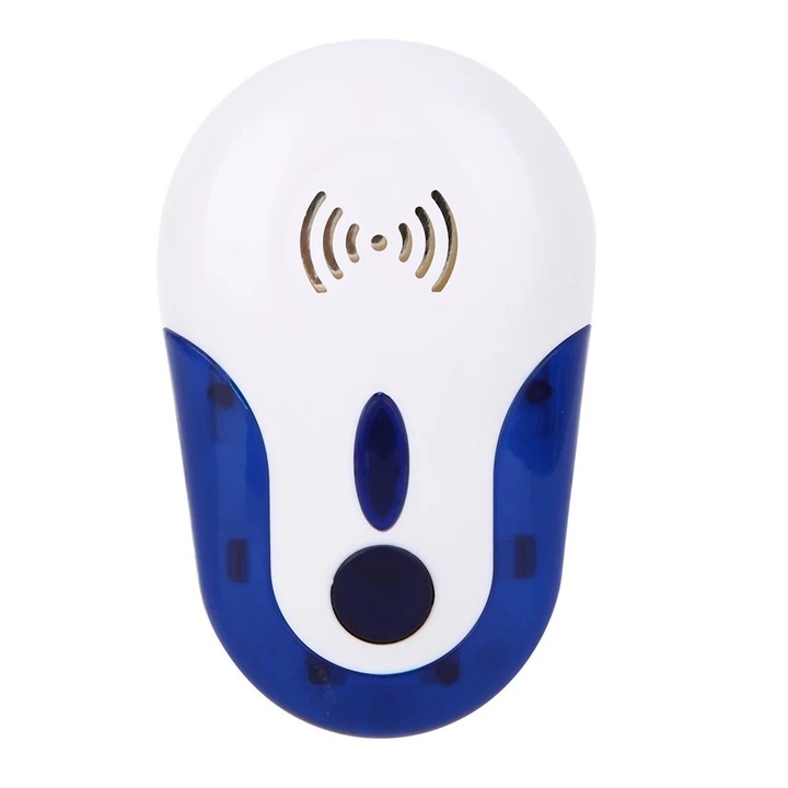 Repelent ultrasonic pentru daunatori, 90-250V, 9.6x5.8cm, cu functie de lumina nocturna