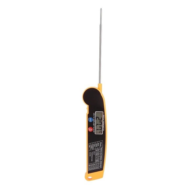 Termometru digital pentru gratar, 270x40x16mm, interval temperatura -50°C ~ 300°C, ABS, inox