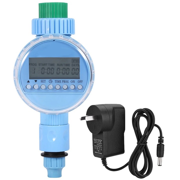 Controler automat de irigare pentru gradina, 16 programe, alimentare AC, 220V, 12x9.5x12.5cm