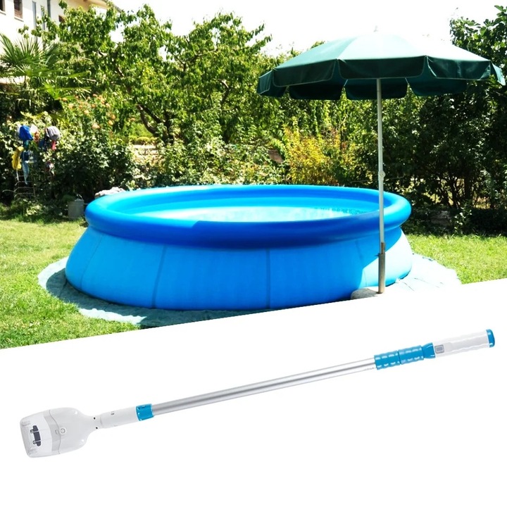 Aspirator de piscina, portabil, 133cm, PVC, 10W, adancime apa 35-120cm