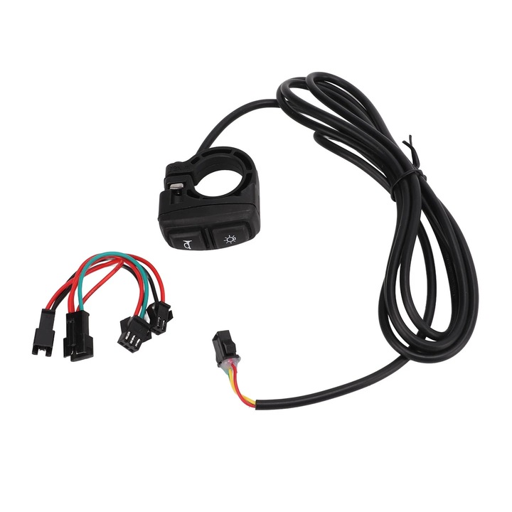 Comutator lampa pentru motocicleta, 2 in 1, cablu 170cm, diametru maner 22.2mm