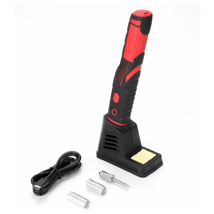Soldering iron fara fir, design compact, temperatura maxima 480°C, cu LED