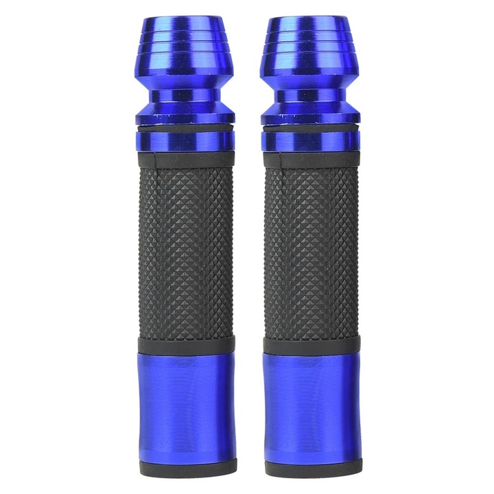 Set 2 capete de ghidon pentru bicicleta, albastru/negru, 15.5x3cm