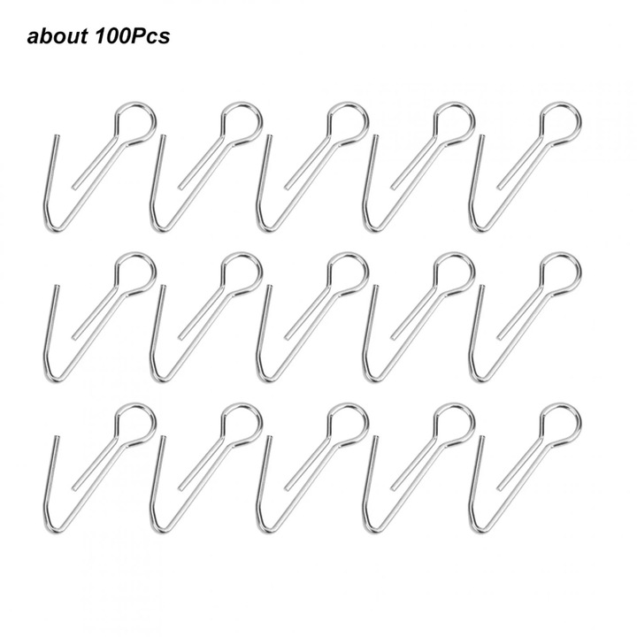 Set 100 Carlige pentru Pescuit, 25 mm, Inox