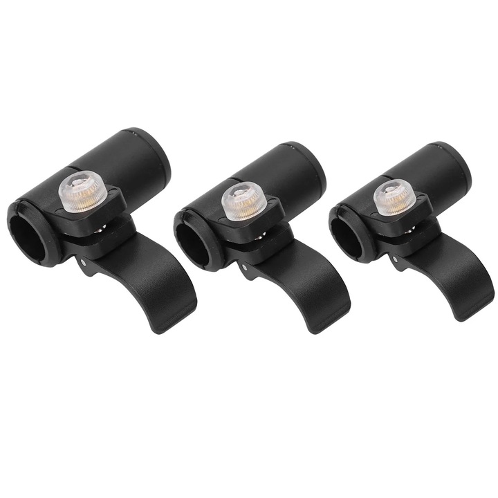 Set 3 accesorii pentru crosa, 18x16x14mm, negru, PVC