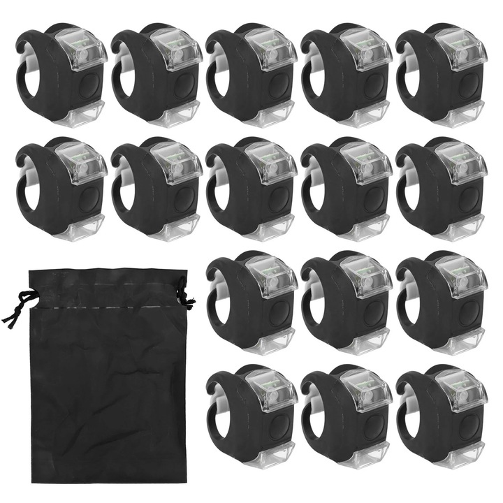 Set 16 Lumini de Navigatie LED pentru Barci, 3 Moduri, Negru