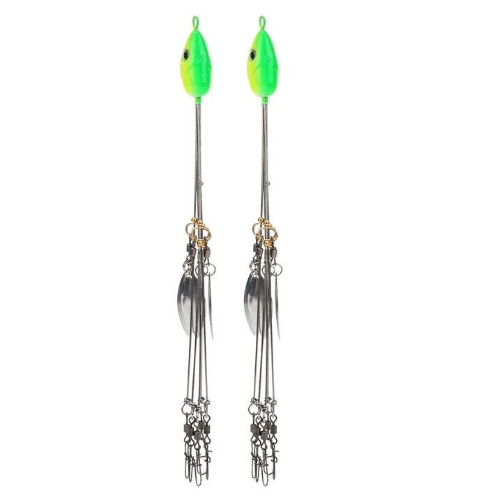 Set 2 momeli pentru pescuit, inox, multicolor