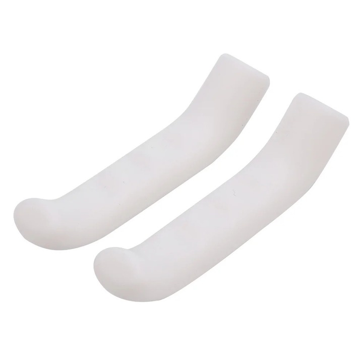 Set 2 Manere pentru Frana bicicleta, Silicon, Alb, 75mm x 14mm