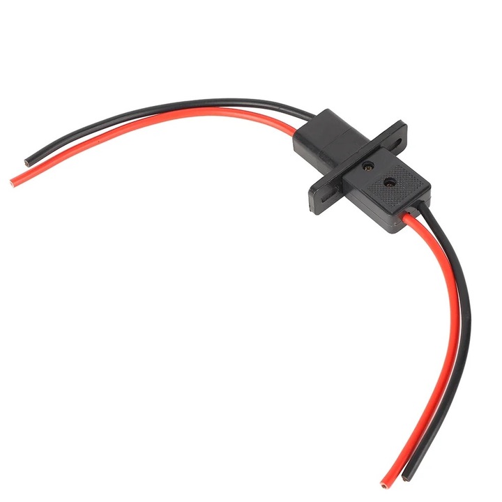 Set 2 Mufe de incarcare PVS, negru/rosu, 220 V, pentru triciclete electrice